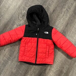 The North Face Kids' Red and Black Puffer Jacket Reversible
